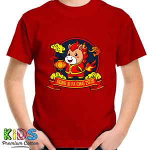 Kaos Cute Fire Horse Lunar New Year