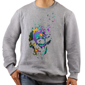 Jaket Sweater Skull Paint