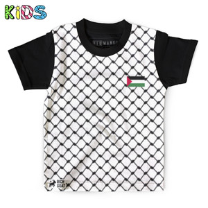 Kaos Anak Full-Print Keffiyeh Putih RG0032