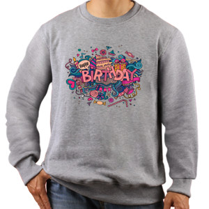 Jaket Sweater Happy - Birthday