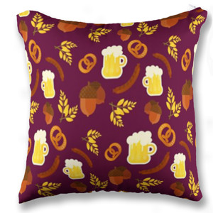 Bantal Bavarian Food Pattern Vector