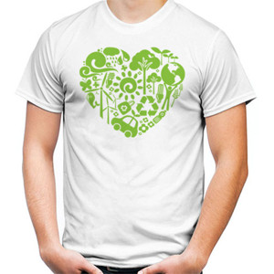 Kaos Eco Friendly Heart Shapes