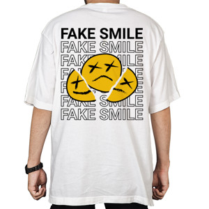 Kaos Oversize Fake Smile