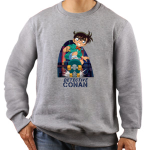 Jaket Sweater Detective Conan with Skateboard