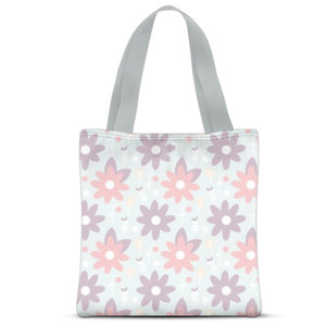 Tas Tote Fullprint Floral Pattern - Tote Bag