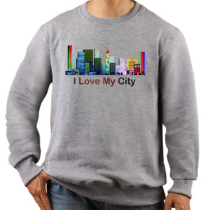 Jaket Sweater I love My City - Aku Cinta Kotaku - Kaos Kota Pria