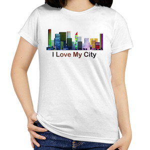 Kaos I love My City - Aku Cinta Kotaku - Kaos Kota Pria