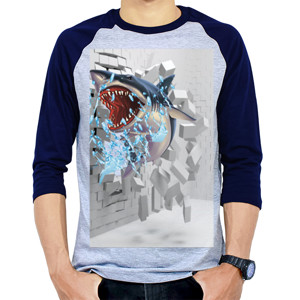 Kaos Raglan Shark