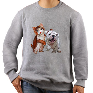 Jaket Sweater Happy Cat Dog