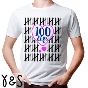 Kaos 100 Days of School merch - 2