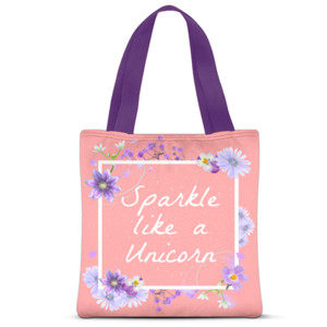 Tas Tote Fullprint Sparkle Unicorn Bag