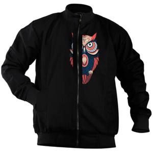 Jaket Bomber colorful owl