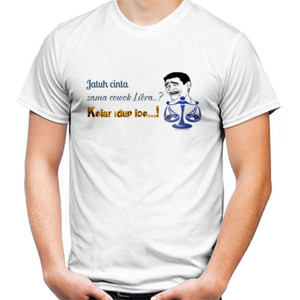 Kaos Jatuh cinta sama cowok Libra