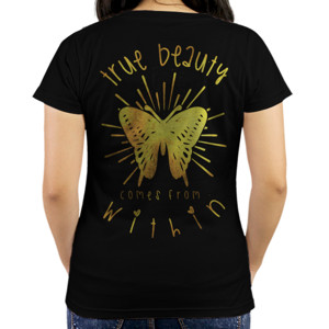 Kaos TRUE BEAUTY COMES FROM WITHIN 3  back print