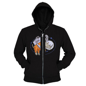 Hoodie Zipper Rhino Space