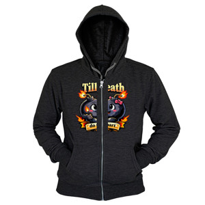 Hoodie Zipper Cinta sampai mati