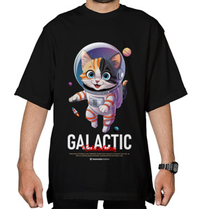 Kaos Oversize Teesnesia Creative - Oversize T-Shirt Galactic Cat