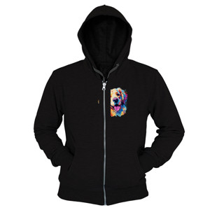 Hoodie Zipper Kaos Gambar Anjing 070