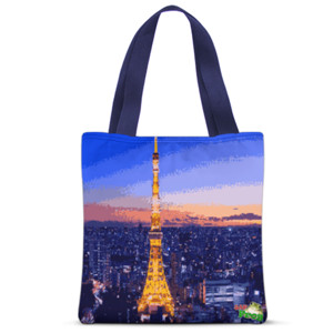 Tas Tote Fullprint Tokyo Tower - Pixel Edition
