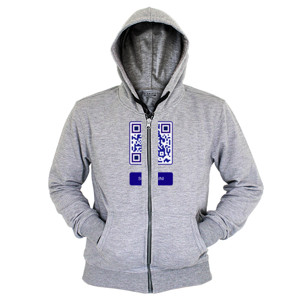 Hoodie Zipper Kaos Kaos QR CODE (Maaf anda kena prank) CUSTOM