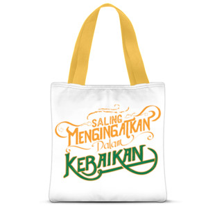 Tas Tote Fullprint Saling Mengingatkan Dalam Kebaika