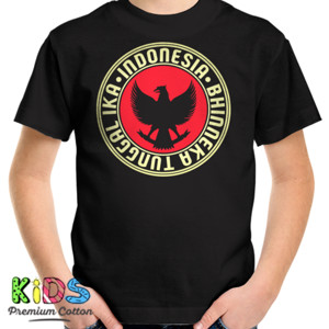 Kaos INDONESIA BHINNEKA TUNGGAL IKA (HITAM)