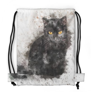 Tas Serut Fullprint Black cat