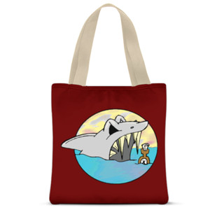 Tas Tote Fullprint Shark