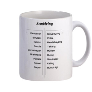 Mug Gelas cabang marga Sembiring