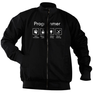 Jaket Bomber Kaos Skill Programmer
