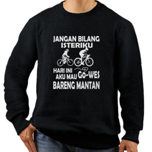 Jaket Sweater Kaos Pria Pencinta Sepeda Jangan Bilang Istriku