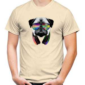 Kaos Music Lover Pug