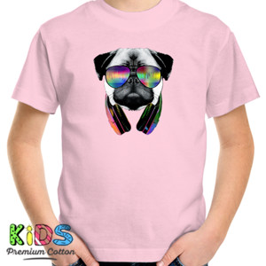 Kaos Music Lover Pug