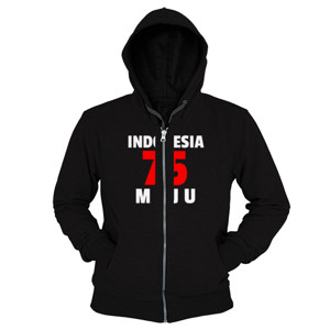 Hoodie Zipper Indonesia Maju 75 thn merdeka