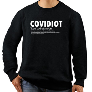 Jaket Sweater Kaos Social Distancing Covidiot (CLSDN14)