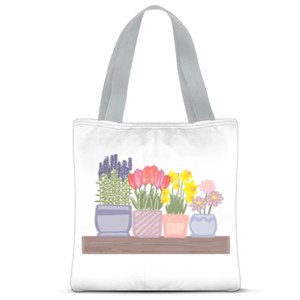 Tas Tote Fullprint Flower