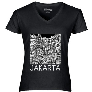 Kaos Seri Peta Kota Indonesia: Jakarta