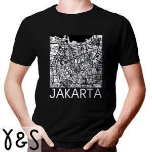 Kaos Seri Peta Kota Indonesia: Jakarta