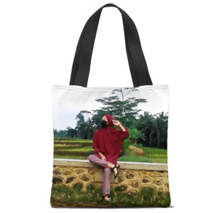 Tas Tote Fullprint GIRL ON VILLAGE