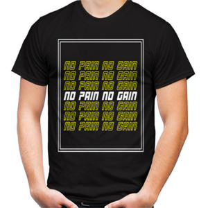 Kaos Pria "NO PAIN NO GAIN" Warna Gelap