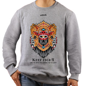 Jaket Sweater Keep Figh Barong Version | billiArt Sweeter