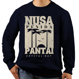 Jaket Sweater Crystal Bay Pantai di Nusa Penida