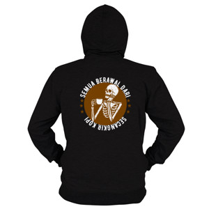Hoodie Zipper BERAWAL DARI KOPI