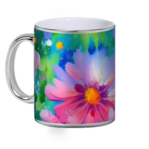 Mug Silver Embun di bunga