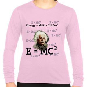 Kaos Albert Einstein (Energy = Milk Coffee)