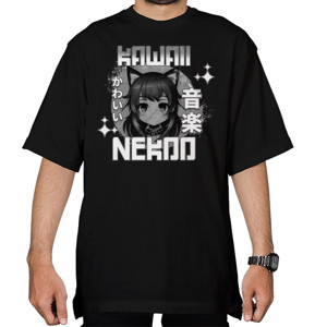 Kaos Oversize Kaos Premium ONeck,Oversize Yarn&Spindle ANI NEKO