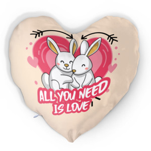 Bantal Hati All You Need is Love Bunny