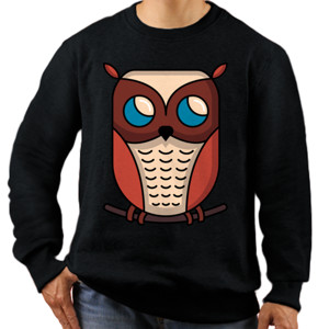 Jaket Sweater burung hantu lucu di atas dahan