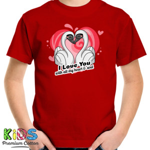 Kaos T-Shirt Quotes I Love You with all my heart & soul