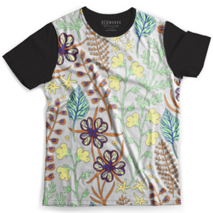 Kaos Fullprint simple floral pattern